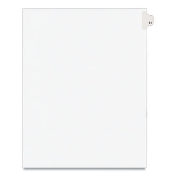 Avery® Preprinted Legal Exhibit Side Tab Index Dividers, Avery Style, 10-tab, 51, 11 X 8.5, White, 25-pack, (1051) freeshipping - TVN Wholesale